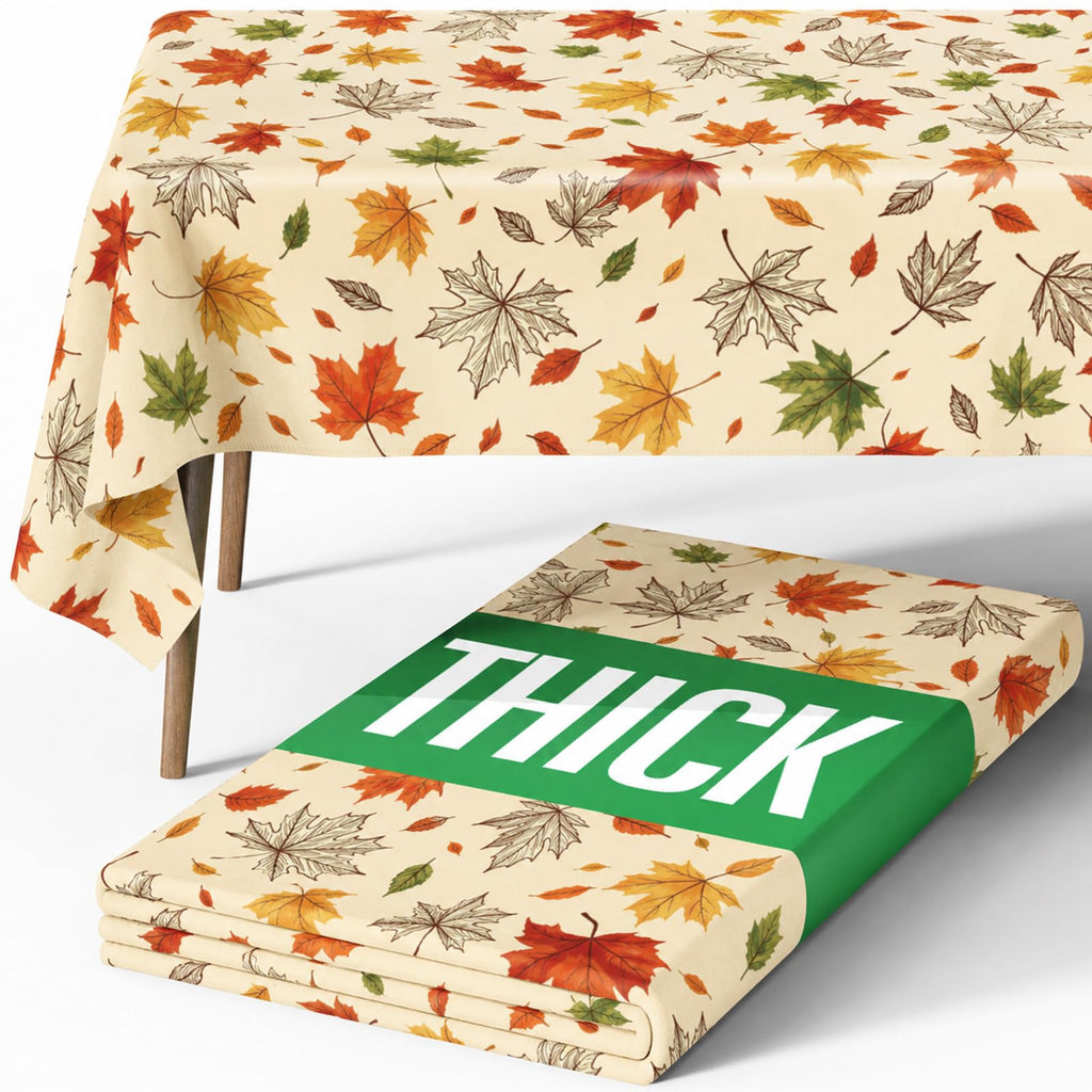 Pureegg Polyester Fall Tablecloth 60" x 84" 1 Pack Autumn Leaves