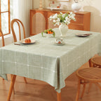 TruDelve 120 Inch Cotton Tablecloth Blue Table Cloths for 8 Foot Rectangle Tables Modern Extra Long Tablecloth(Blue,120"x52",Rectangular)
