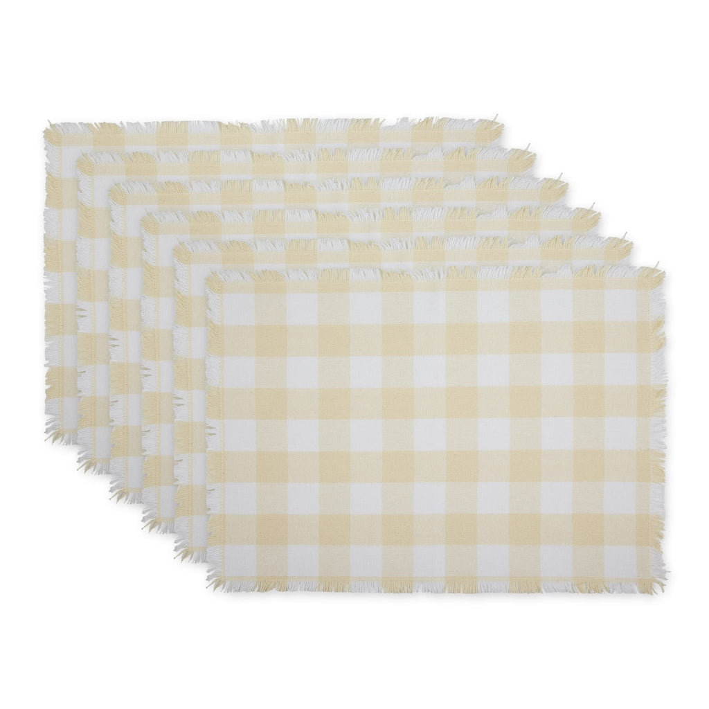 DII Fringed Check Tabletop, Table Runner, 14x108, Stone Brown