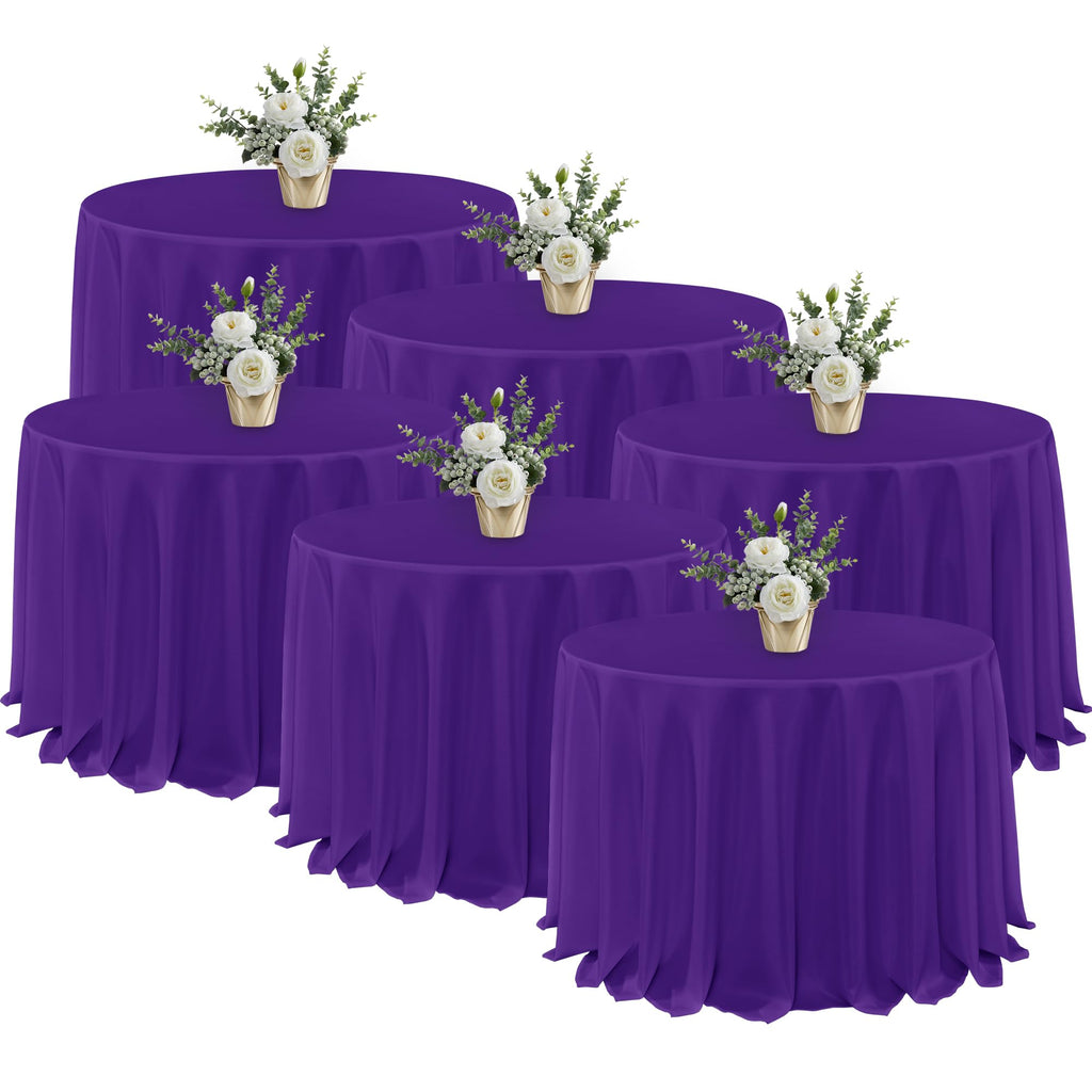 Fitable 6 Pack White Table Cloths 70x120 Inch for 6-8 Ft Rectangle Tables