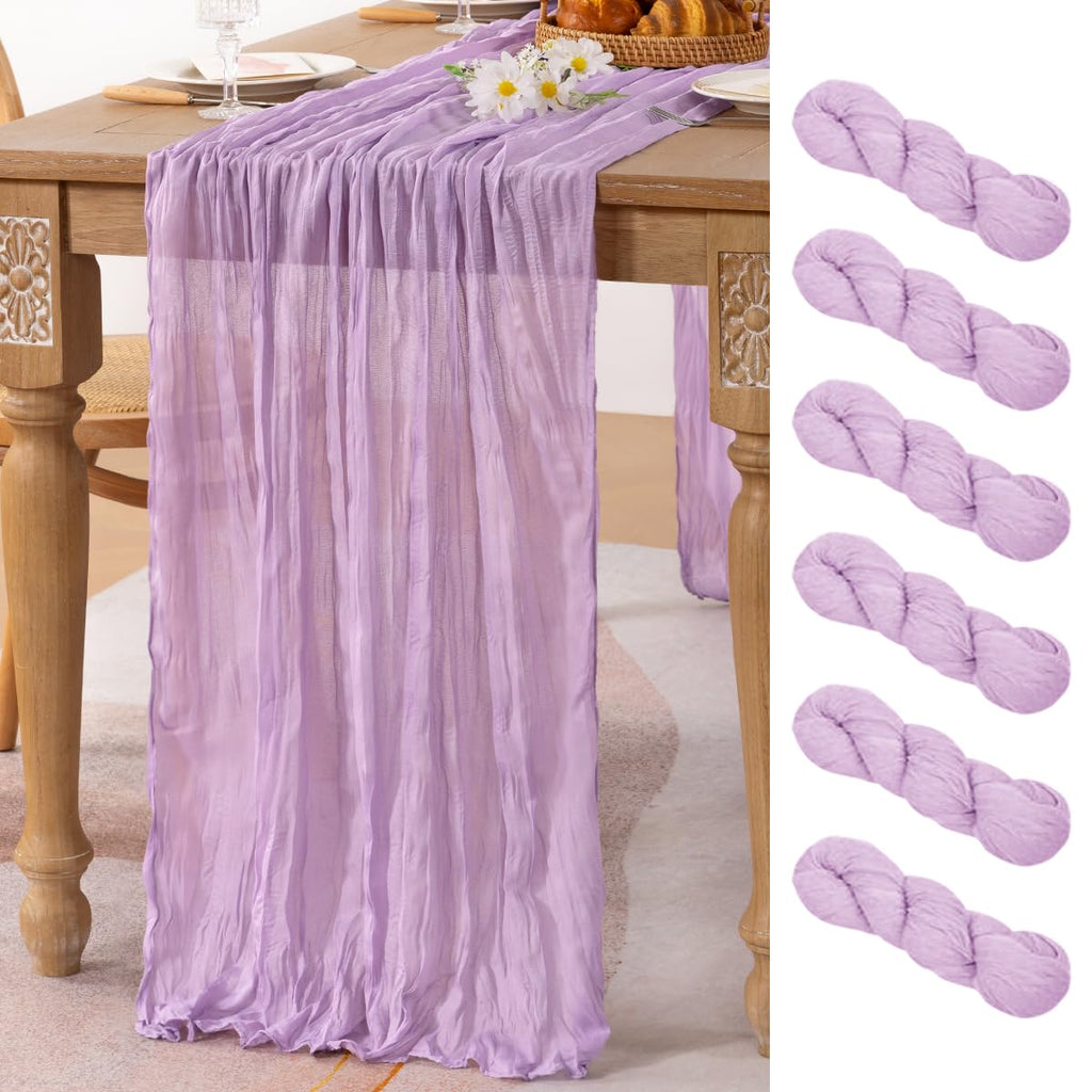 Ivory Cheesecloth Table Runner Farmhouse Fall Table Runner 10ft, 12 Pack