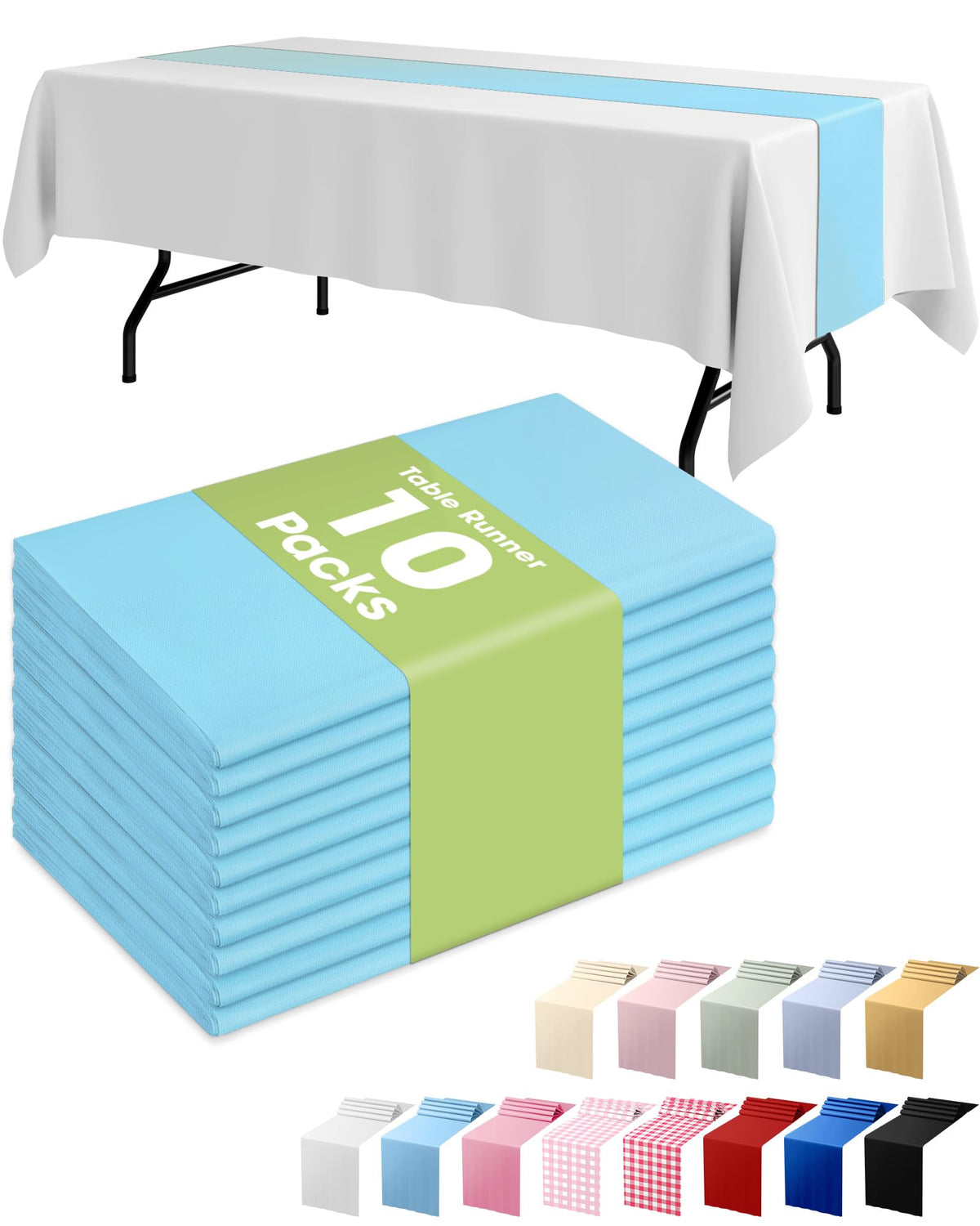 Pureegg Gold Disposable Plastic Table Runner 14x108 Inch
