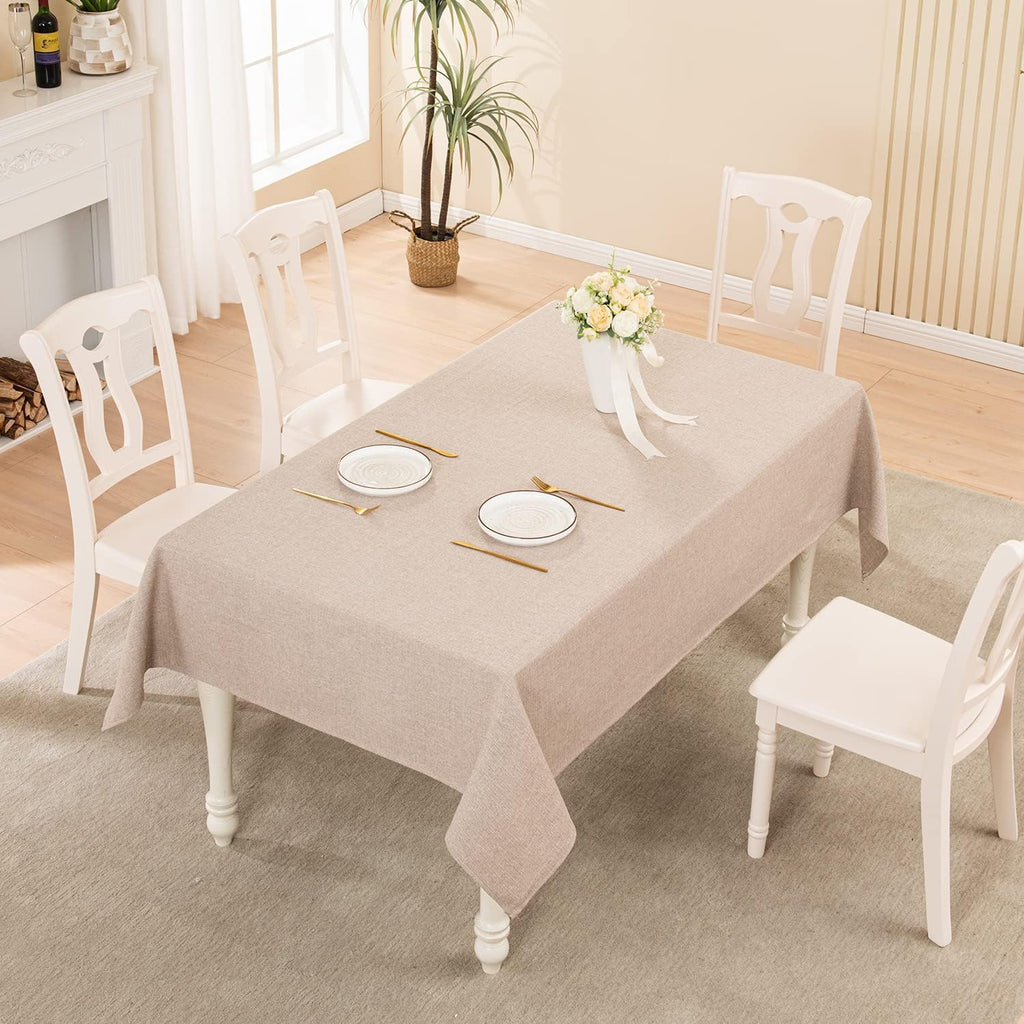 BALCONY & FALCON Rectangle Table Cloth Waterproof Beige 85"x57"