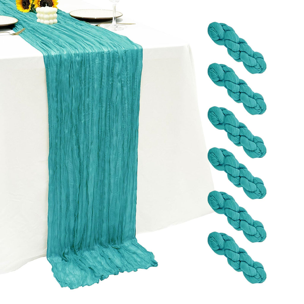 6Pack Terracotta Cheesecloth Table Runner 17x108 inch Sheer Table Runner