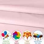 10 Pack Light Pink Disposable Tablecloth, Leakproof & Sturdy Table Cloth