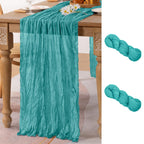 Ivory Cheesecloth Table Runner Farmhouse Fall Table Runner 10ft, 12 Pack