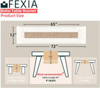 FEXIA Boho Table Runner for Fall Home Decor 12x72 Rustic with Tassels