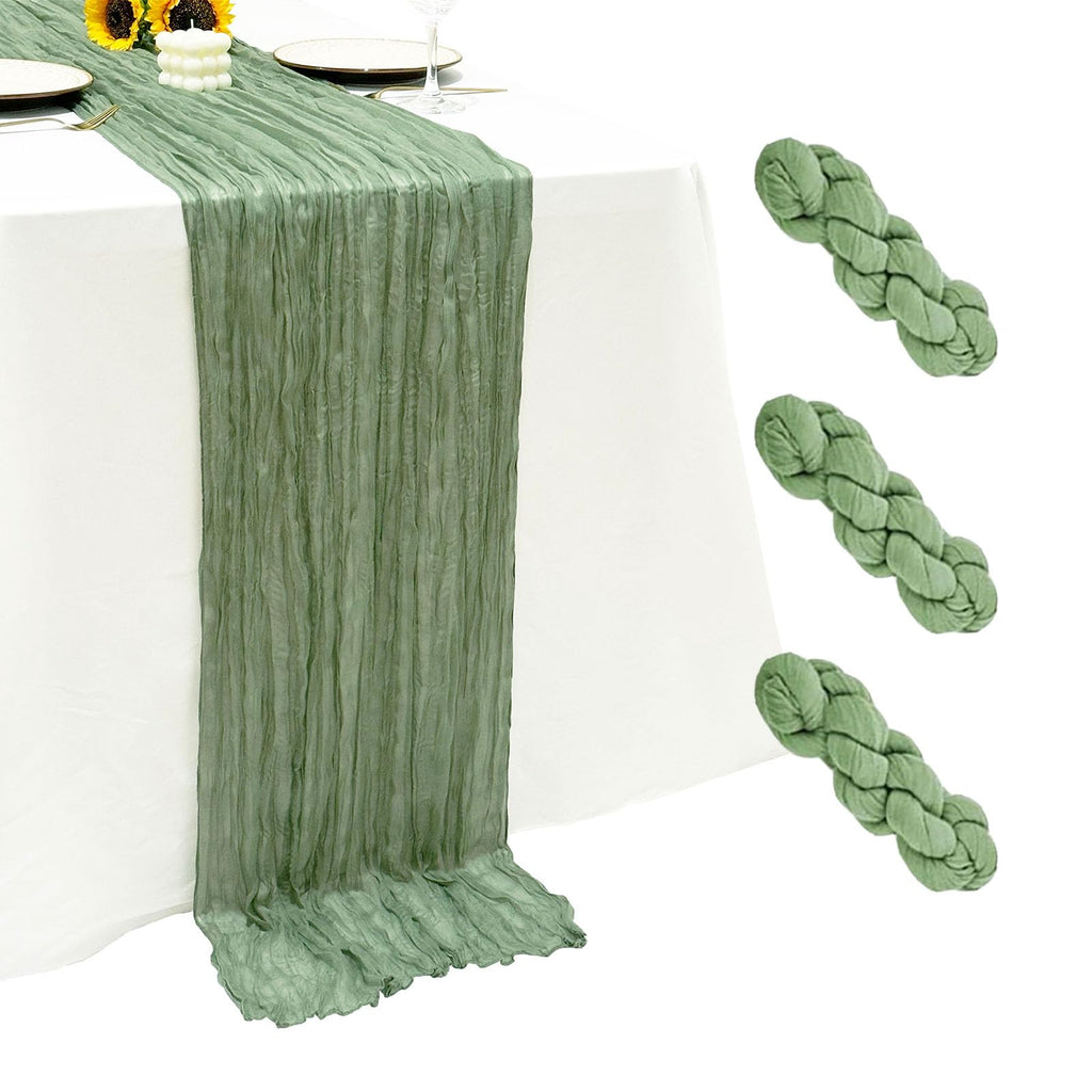 6Pack Terracotta Cheesecloth Table Runner 17x108 inch Sheer Table Runner