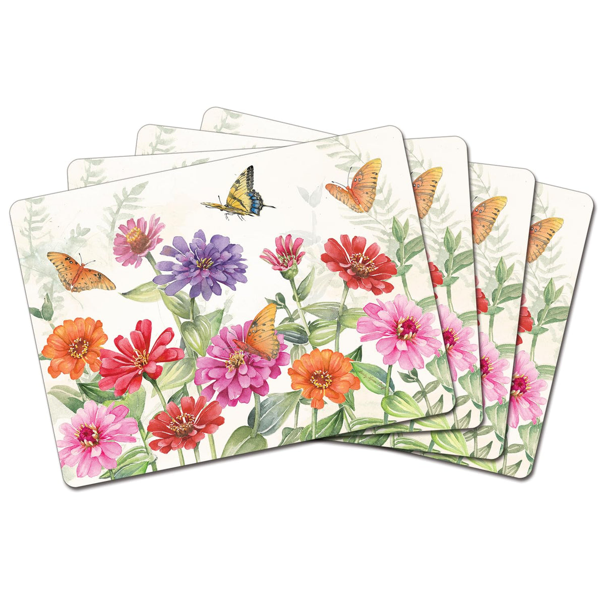 Green Fields Boxed Set of 4 Premium Hardboard Placemats