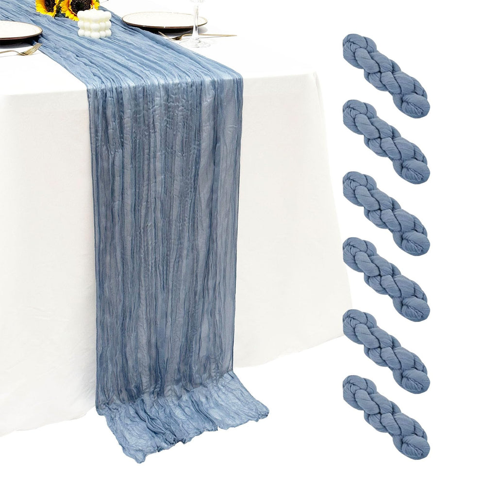 6Pack Terracotta Cheesecloth Table Runner 17x108 inch Sheer Table Runner