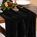 4 Pack Green Velvet Table Runner Cloth Fall Luxurious Wedding Party Decor