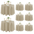 Fitable 6 Pack White Table Cloths 70x120 Inch for 6-8 Ft Rectangle Tables