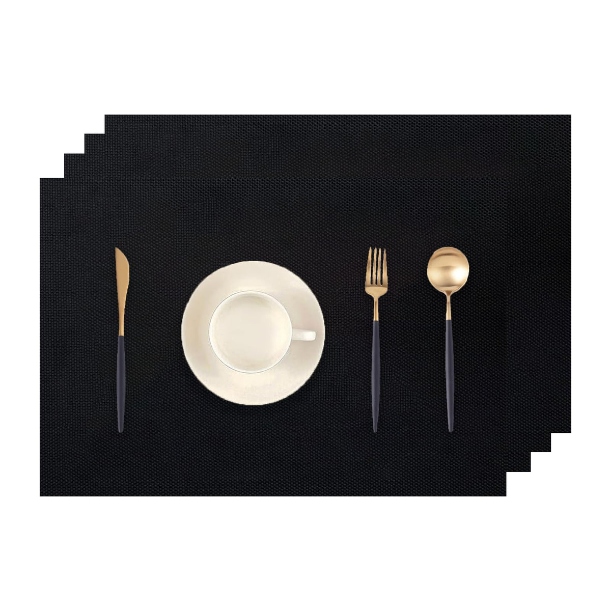 Beige Placemats Set of 2 - Heat-Resistant, Non-Slip Table Mats