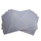 Place Mats PVC Set of 6, Table Placemats Set of 6 PVC Table Mats Natural Color (6 pcs, Red Leaves)