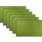PIGCHCY Placemats,Durable Placemats for Dining Table,Washable Woven Vinyl Kitchen Placemats Set of 4 (Brown)