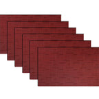 PIGCHCY Placemats,Durable Placemats for Dining Table,Washable Woven Vinyl Kitchen Placemats Set of 4 (Brown)