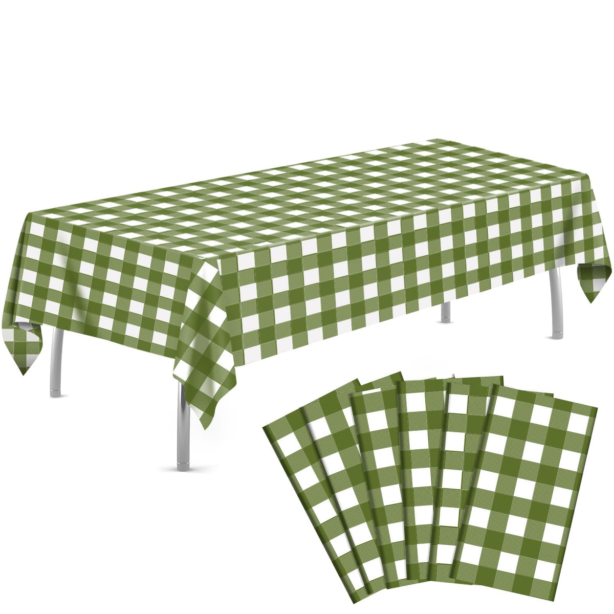 tujol Pink 6 Pack Plastic Table Cloth 54" x 108", Disposable Tablecloths Rectangle Table Cover, Plastic Tablecloths for Parties