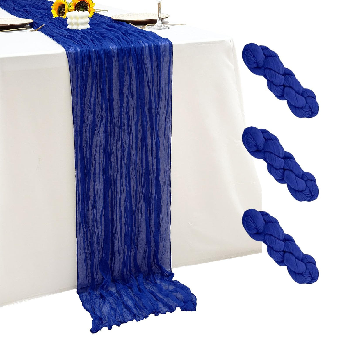 6Pack Terracotta Cheesecloth Table Runner 17x108 inch Sheer Table Runner