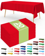Pureegg 20 Pack Sage Green Disposable Plastic Tablecloth 54x108 Inch