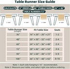 FEXIA Boho Table Runner for Fall Home Decor 12x72 Rustic with Tassels