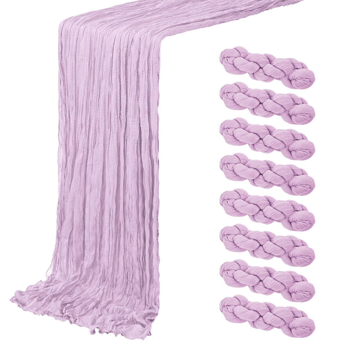 4 Pack Ivory Cheesecloth Table Runner 20 x 120 inch Gauze Table Runners 10 FT Long,Semi Sheer Cheese Cloth Fabric Table Runner Bulk for Wedding,Party,Baby Shower,Bridal Shower Decoration