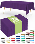 Pureegg 20 Pack Sage Green Disposable Plastic Tablecloth 54x108 Inch