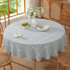 TruDelve 120 Inch Cotton Tablecloth Blue Table Cloths for 8 Foot Rectangle Tables Modern Extra Long Tablecloth(Blue,120"x52",Rectangular)