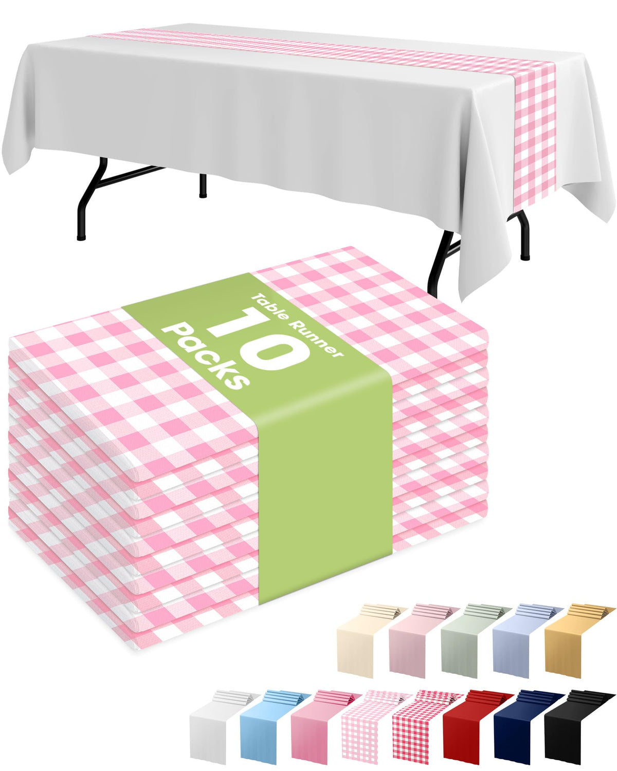 Pureegg Gold Disposable Plastic Table Runner 14x108 Inch
