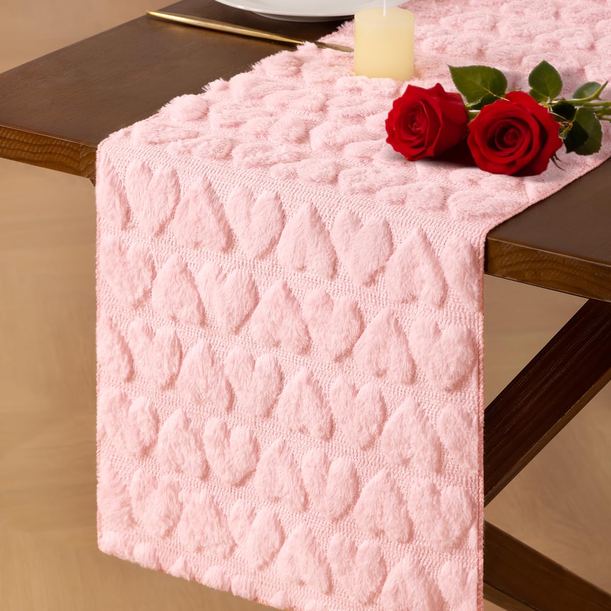 4 Pack Green Velvet Table Runner Cloth Fall Luxurious Wedding Party Decor