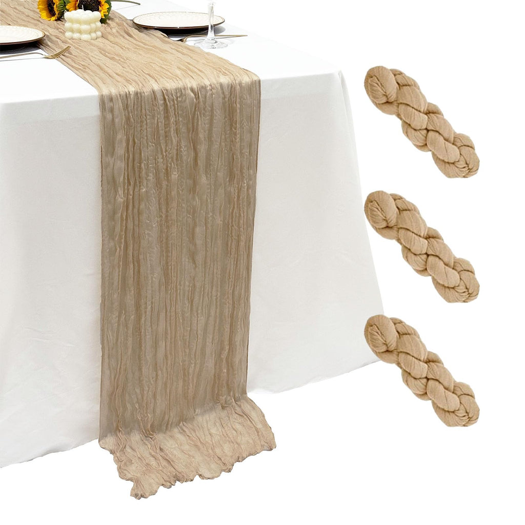 6Pack Terracotta Cheesecloth Table Runner 17x108 inch Sheer Table Runner