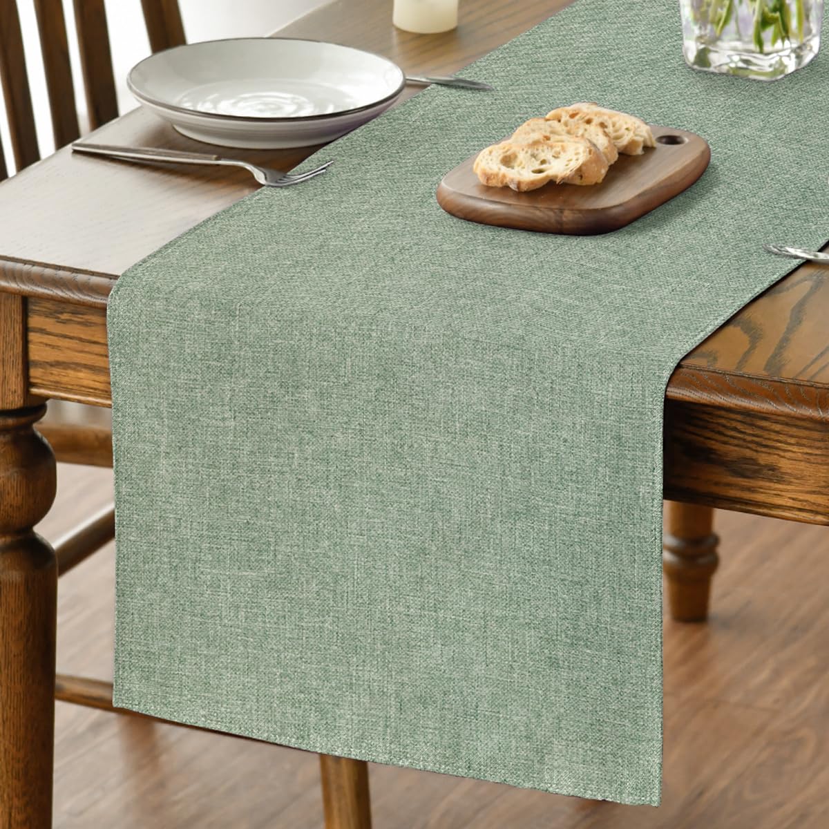 Artoid Mode Light Brown Table Runner, Seasonal Fall Washable Kitchen Dining Table Decoration for Home Party Decor 13x90 Inch