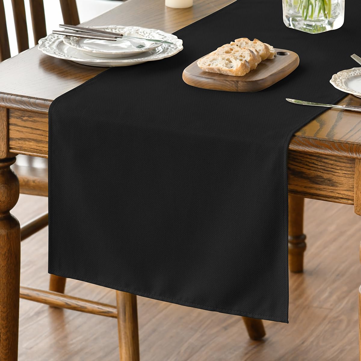 Artoid Mode Light Brown Table Runner, Seasonal Fall Washable Kitchen Dining Table Decoration for Home Party Decor 13x90 Inch