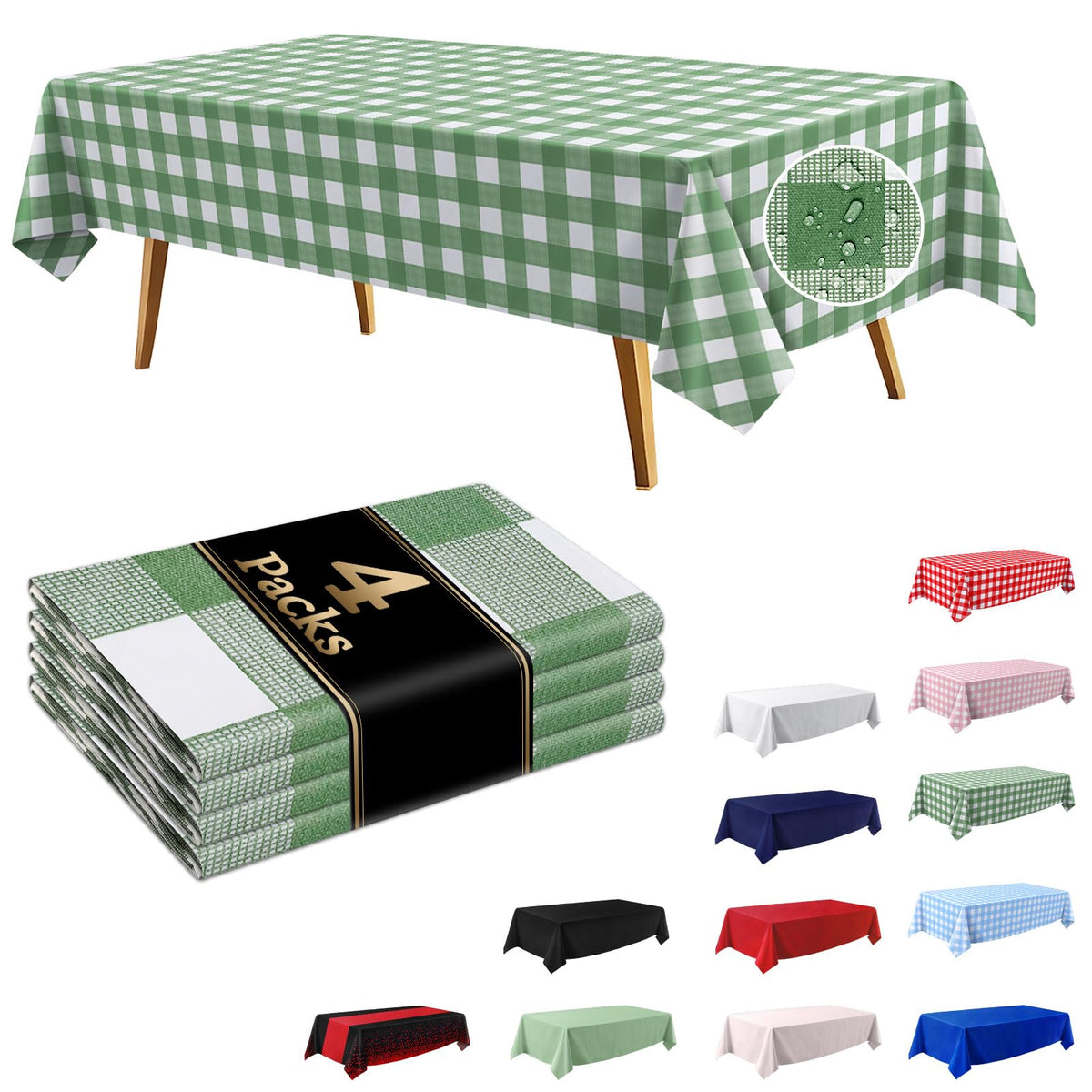10 Pack Light Pink Disposable Tablecloth, Leakproof & Sturdy Table Cloth