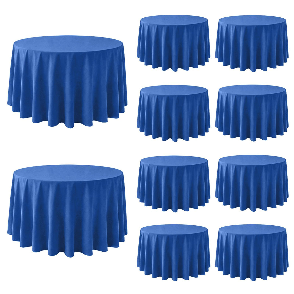 10 Pack Black Tablecloths 60 x 126 Inch for 8 Foot Rectangle Tables