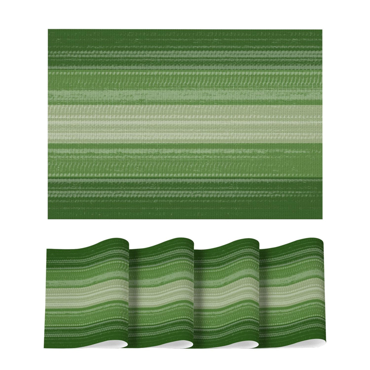Artoid Mode Purple Gradient Stripes Placemats Set of 4, Washable Heat Resistant Non-Slip Woven Plastic Mardi Gras PVC Place Mats for Farmhouse Party Kitchen Dining Decor