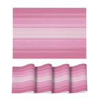 Artoid Mode Purple Gradient Stripes Placemats Set of 4, Washable Heat Resistant Non-Slip Woven Plastic Mardi Gras PVC Place Mats for Farmhouse Party Kitchen Dining Decor