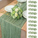 10 Pack Light Pink Cheesecloth Table Runner 22X120 Inch Gauze Table Runner