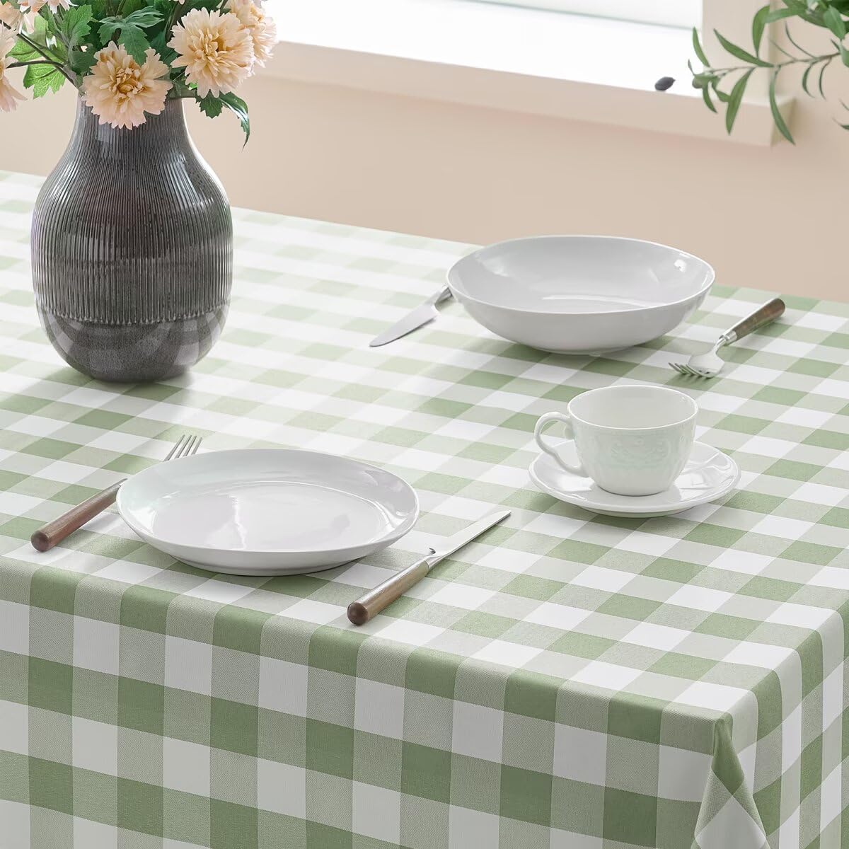 Gingham Tablecloth Rectangle Checkered Tablecloth Washable
