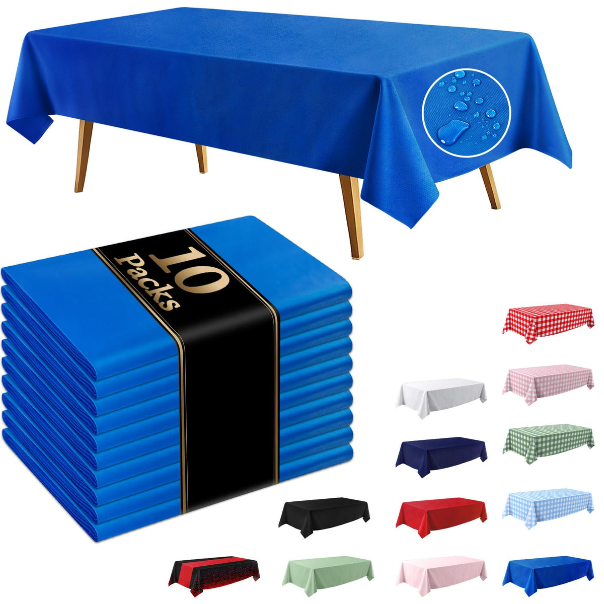 10 Pack Light Pink Disposable Tablecloth, Leakproof & Sturdy Table Cloth