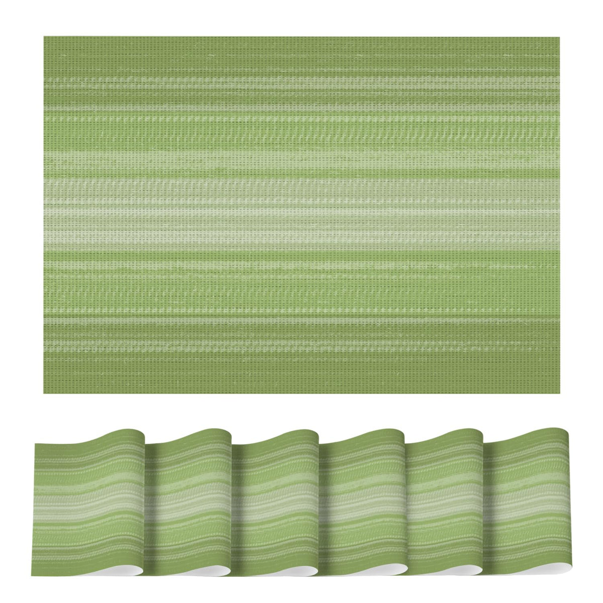 Artoid Mode Purple Gradient Stripes Placemats Set of 4, Washable Heat Resistant Non-Slip Woven Plastic Mardi Gras PVC Place Mats for Farmhouse Party Kitchen Dining Decor