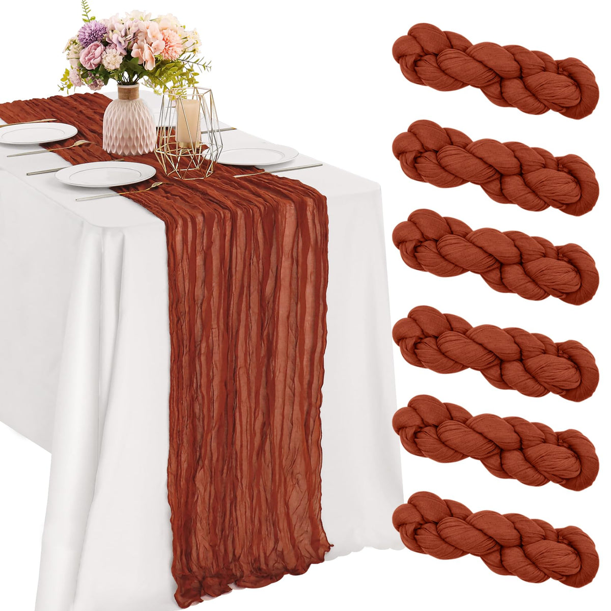 10FT Cheesecloth Table Runner Boho Party Home Decorations