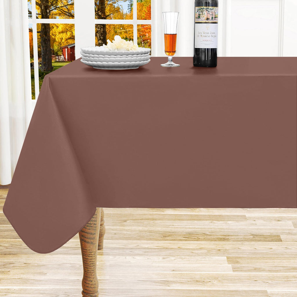 homing Rectangle Black Vinyl Waterproof Tablecloth with Flannel Backed