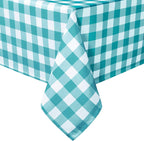 Hiasan Buffalo Plaid Tablecloth, 2 Pack, 60 x 84 inch, Black and White