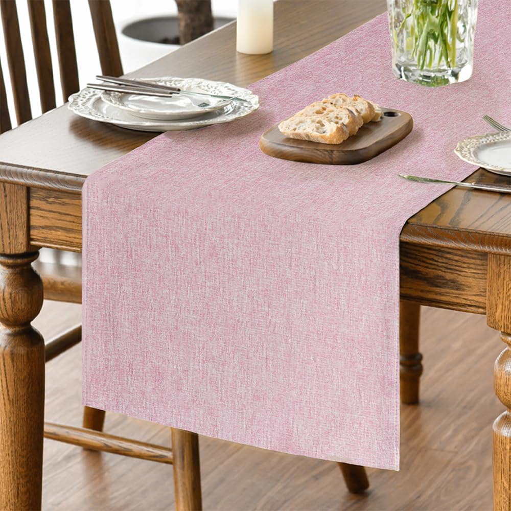 Artoid Mode Light Brown Table Runner, Seasonal Fall Washable Kitchen Dining Table Decoration for Home Party Decor 13x72 Inch