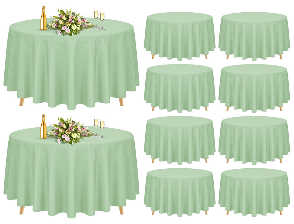 10 Pack Navy Blue Round Tablecloths 90 Inch, Polyester Round Table Cloth Circle Bulk Linen Washable Table Cloth Stain and Wrinkle Resistant Circle Table Cover for Wedding Party Dining Banquet