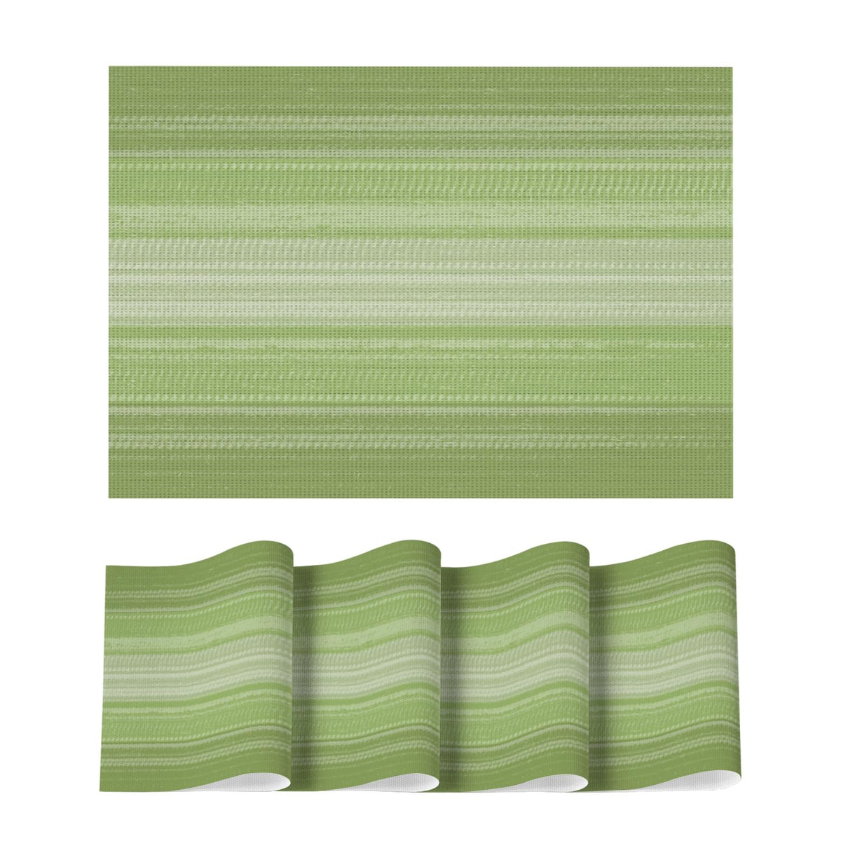 Artoid Mode Purple Gradient Stripes Placemats Set of 4, Washable Heat Resistant Non-Slip Woven Plastic Mardi Gras PVC Place Mats for Farmhouse Party Kitchen Dining Decor