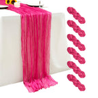 6Pack Terracotta Cheesecloth Table Runner 17x108 inch Sheer Table Runner