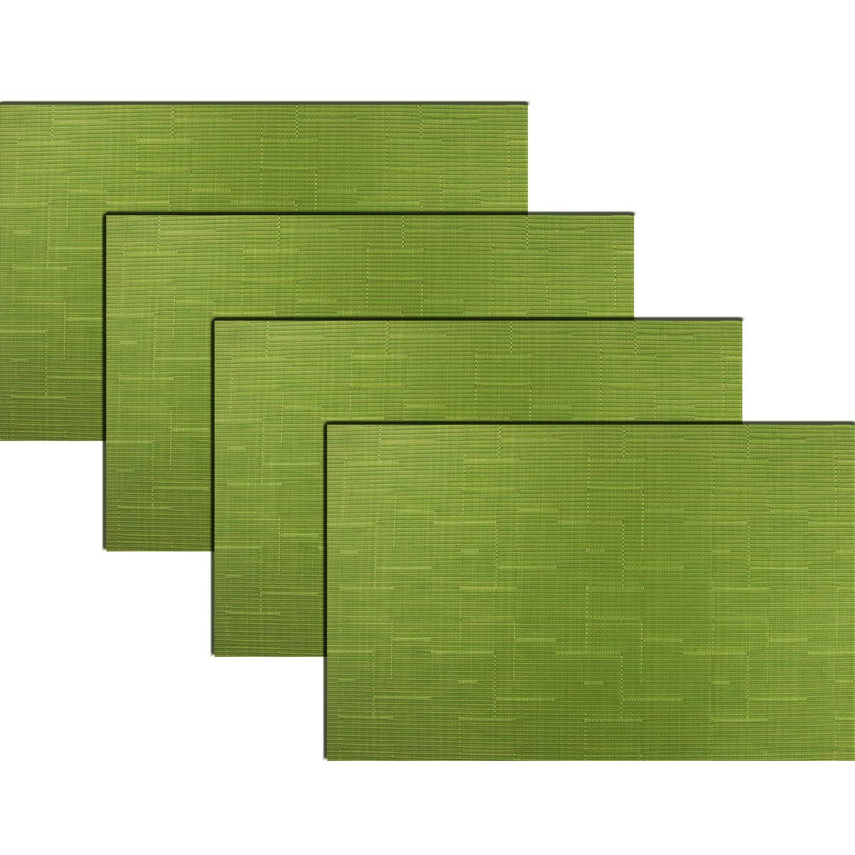 PIGCHCY Placemats,Durable Placemats for Dining Table,Washable Woven Vinyl Kitchen Placemats Set of 4 (Brown)