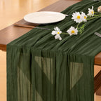 Blue Cheesecloth Table Runner Fall Boho Wedding Birthday Party Home Decor