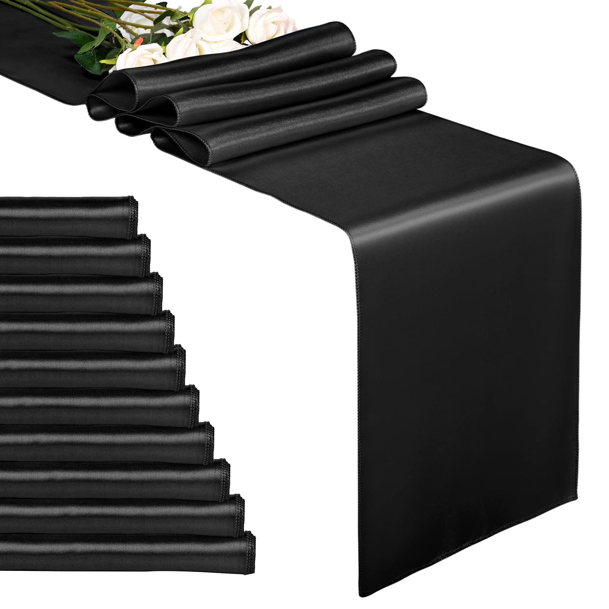 10-Pack Gold 12 x 108 inches Long Premium Satin Table Runner